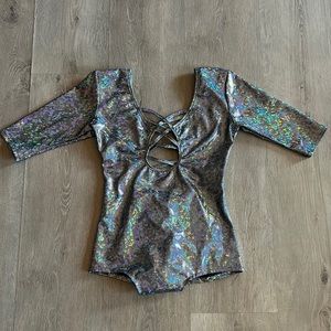 Halographic rave bodysuit